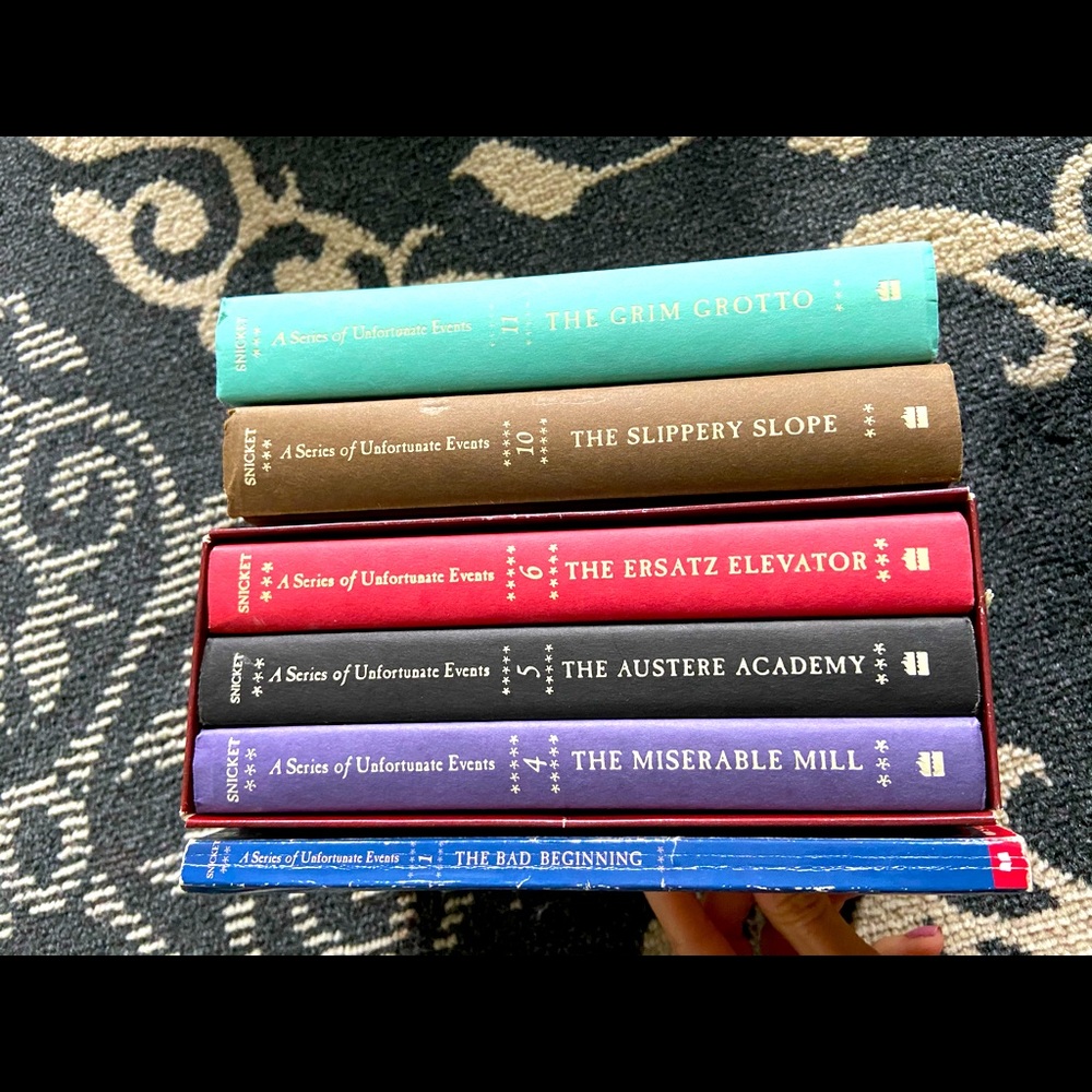 Series of Unfortunate Events Books 1,4,5,6,10,11